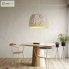 Nordic Wabi Sabi E27 Led Pendant Lights - Knitted Rope Minimalism Hanging Lamp For Dining Room And