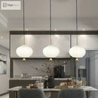 Glass Pumpkin Ceiling Chandeliers - Nordic Elegance For Stairs And Ceilings With Led Illumination