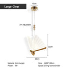 Clear big Nordic LED Butterfly Pendant Light variants