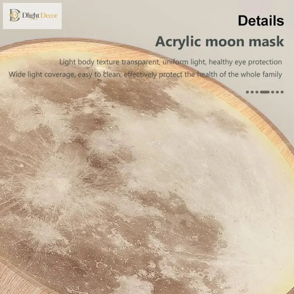Nordic Led Ceiling Lamp - Wooden Moon Design Ideal For Aisle Balcony Bedroom Dining Room Stylish