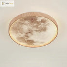 Nordic Led Ceiling Lamp - Wooden Moon Design Ideal For Aisle Balcony Bedroom Dining Room Stylish