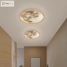 Nordic Led Ceiling Lamp - Wooden Moon Design Ideal For Aisle Balcony Bedroom Dining Room Stylish