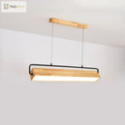 Nordic Wood Pendant Lights - Contemporary Led Lamps For Dining Living Room Kitchen Office Shop Bar