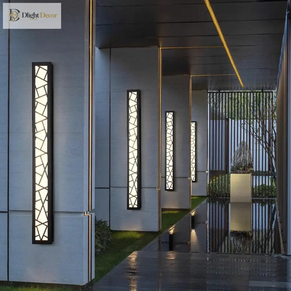 Stylish Waterproof Led Tall Wall Lamp - Illuminate Your Garden Villa And Porch With Elegance Wall