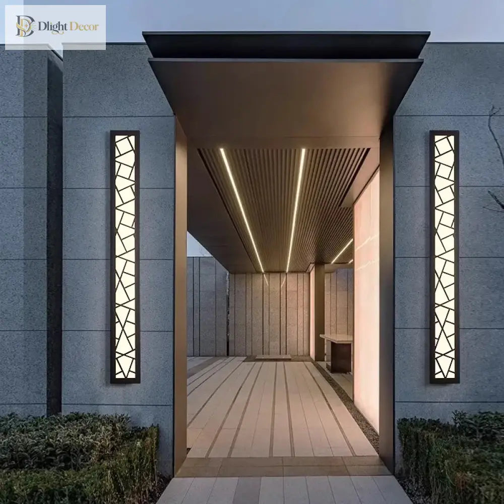 Stylish Waterproof Led Tall Wall Lamp - Illuminate Your Garden Villa And Porch With Elegance Wall