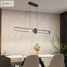 Contemporary Led Strip Pendant Lights - Minimalistic Lighting For Dining Tables Living Rooms