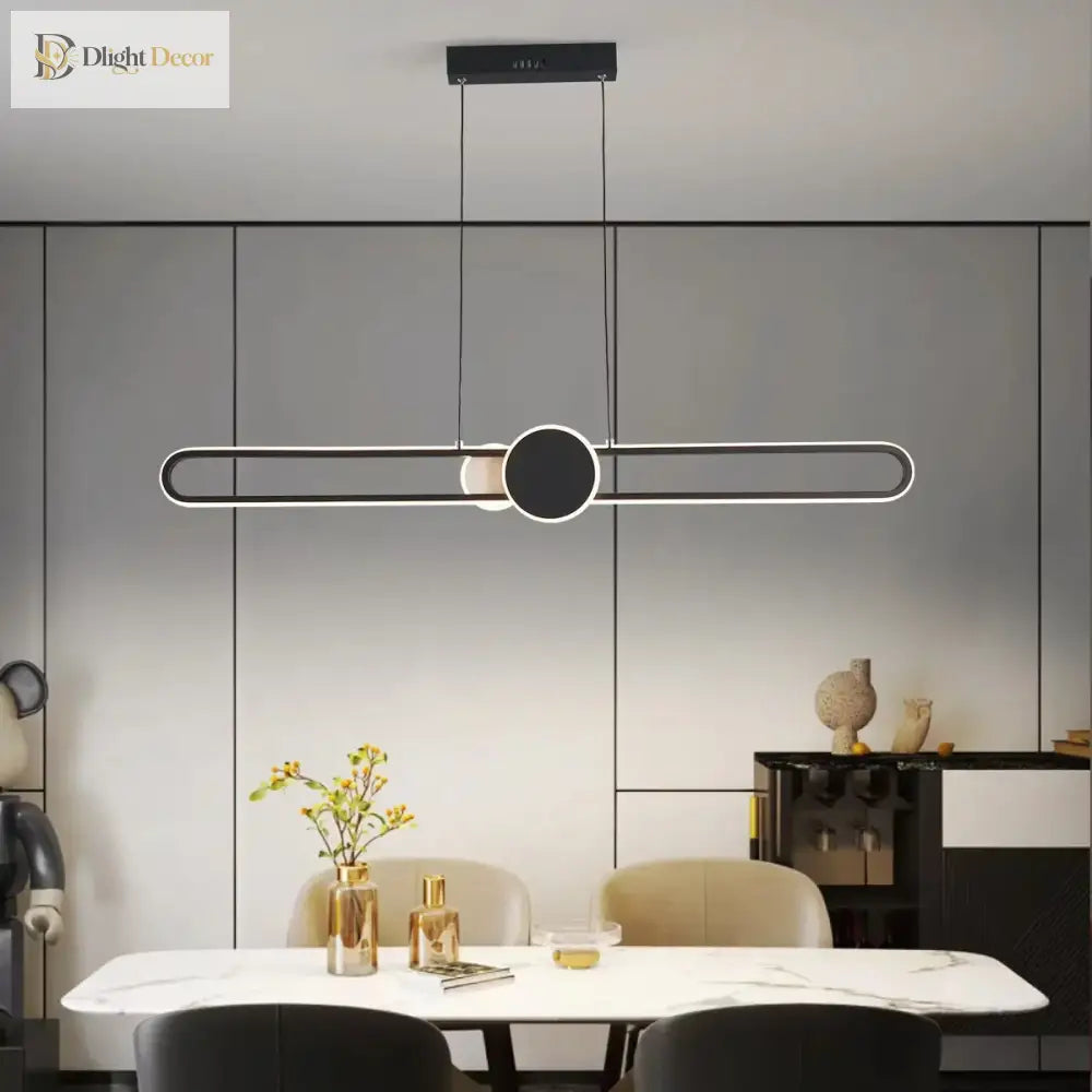 Contemporary Led Strip Pendant Lights - Minimalistic Lighting For Dining Tables Living Rooms