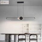 Contemporary Led Strip Pendant Lights - Minimalistic Lighting For Dining Tables Living Rooms