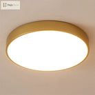 Modern Round Gold Led Ceiling Light - Ultra - Thin 5Cm Surface Mount With Remote Control Ceiling