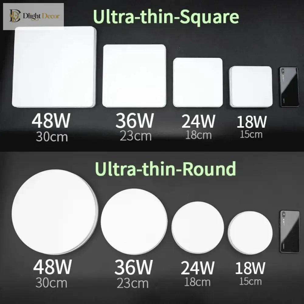 New Round/Square Led Ceiling Lights - Various Wattages And Light Tones Ideal For Living Rooms