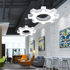 Modern Gear-Shaped LED Pendant Light – product view 4