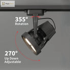 E27 LED Track Light Holder Base - 2-Wire Rotatable Ceiling Rail Lamp Fittings ceiling light