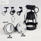 E27 LED Track Light Holder Base - 2-Wire Rotatable Ceiling Rail Lamp Fittings ceiling light