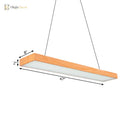 Mckenzie Modern Wooden Led Pendant Lamp: Warm Light For Your Workspace