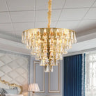 Leia Sparkling 8 - Light Crystal Chandelier - Elegant Ambiance For Your Dining Room Gold