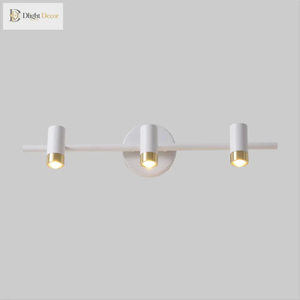 Leila Simplicity Meets Functionality: White 3 - Arm Led Vanity Light