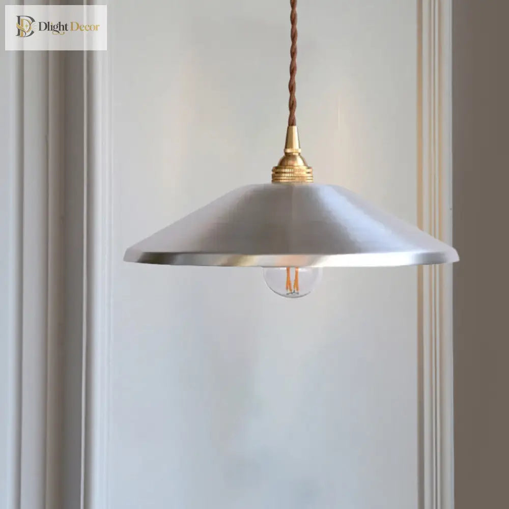 Liam’s Industrial Pendant - Silver Saucer Garage Light