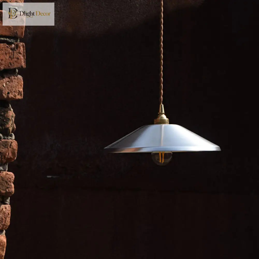 Liam’s Industrial Pendant - Silver Saucer Garage Light