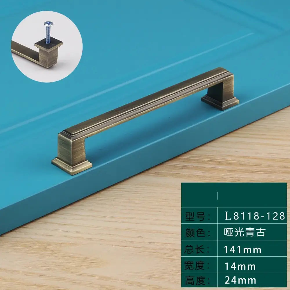 Light Luxury Bronze Cabinet Handles - Modern Drawer Pulls for Wardrobe and Kitchen Furniture Bronze 128mm Handles