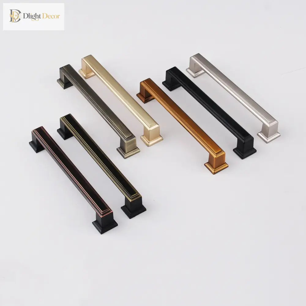 Light Luxury Bronze Cabinet Handles - Modern Drawer Pulls for Wardrobe and Kitchen Furniture Handles