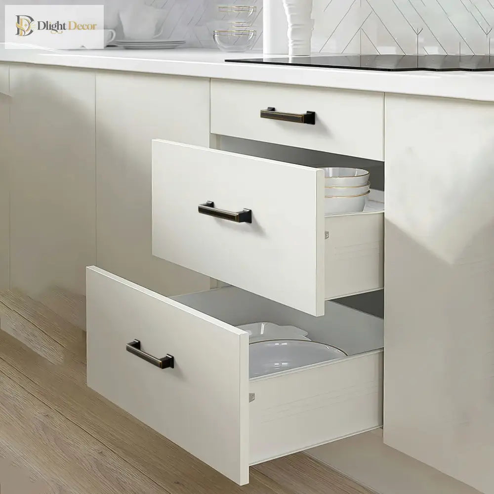 Light Luxury Bronze Cabinet Handles - Modern Drawer Pulls for Wardrobe and Kitchen Furniture Handles