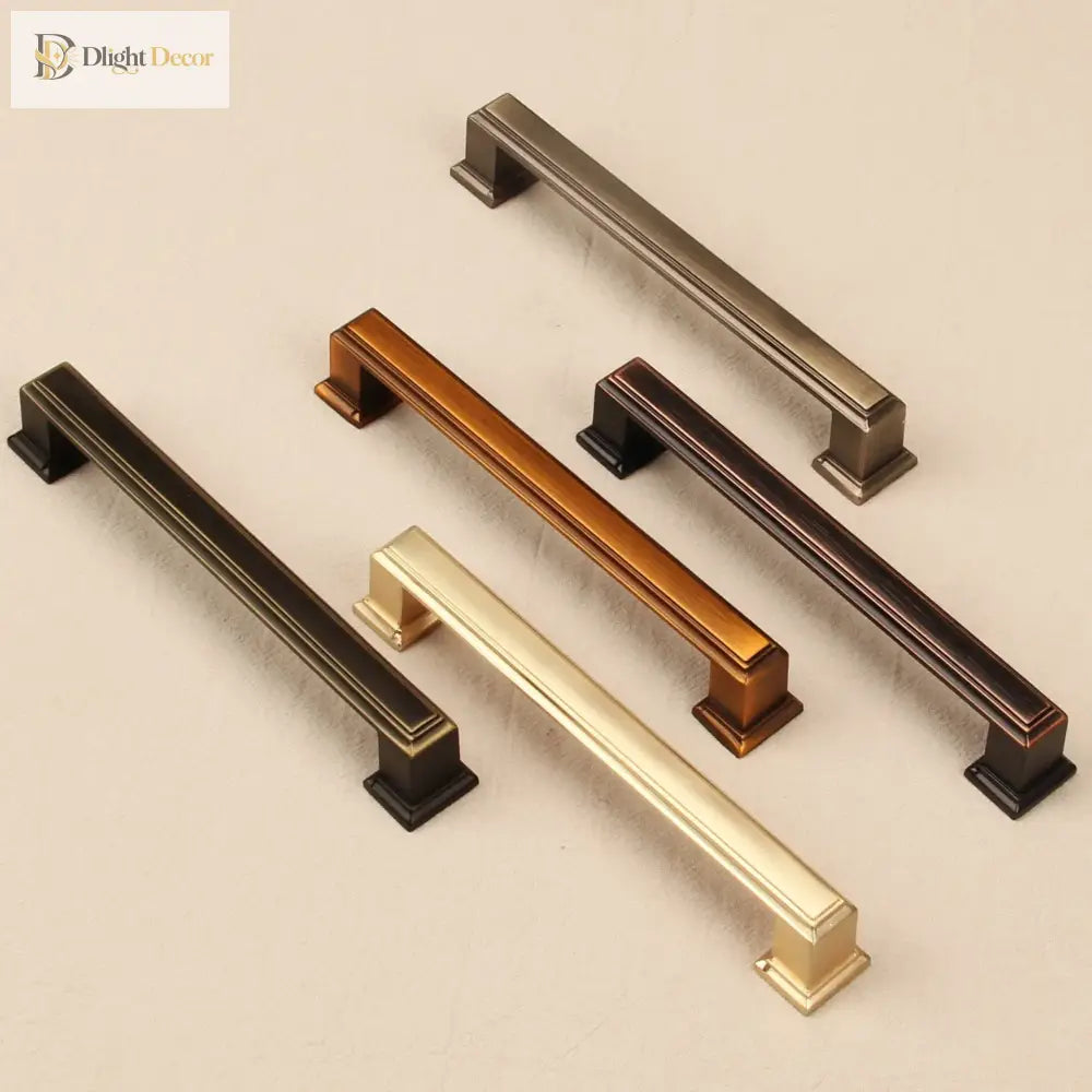 Light Luxury Bronze Cabinet Handles - Modern Drawer Pulls for Wardrobe and Kitchen Furniture Handles