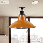 Lilah Orange Cone Flushmount: Vintage Flair For Your Balcony**