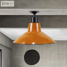 Lilah Orange Cone Flushmount: Vintage Flair For Your Balcony**