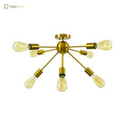 Lily’s Modern 8 - Head Metal Linear Semi Flush Mount Ceiling Lamp - Perfect For Restaurants Light