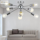 Lily’s Modern 8 - Head Metal Linear Semi Flush Mount Ceiling Lamp - Perfect For Restaurants Light