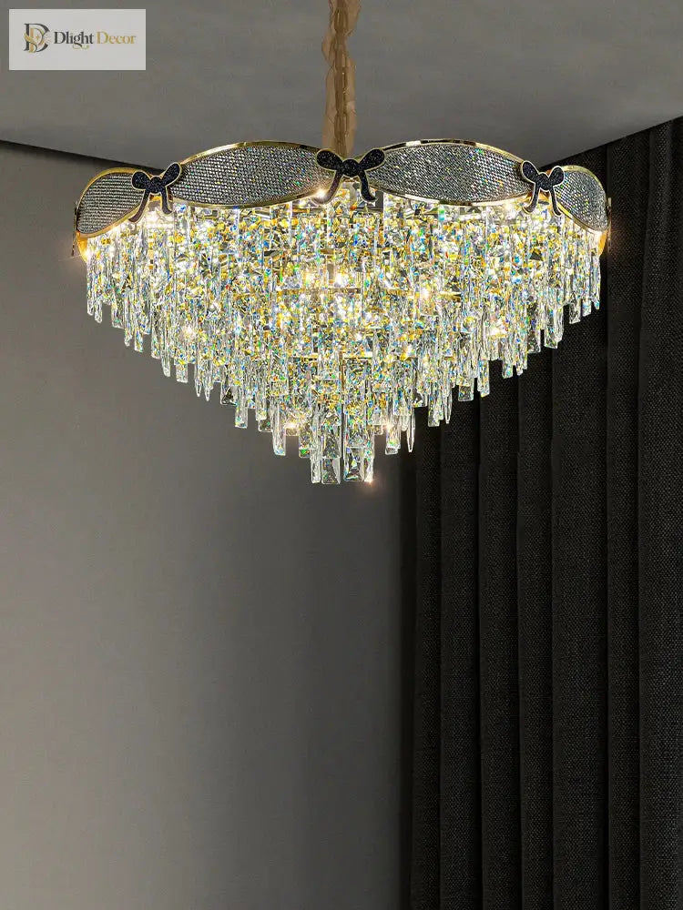 Living Room Lamp - Postmodern Light Luxury Crystal Chandelier New High - End Design For Atmosphere