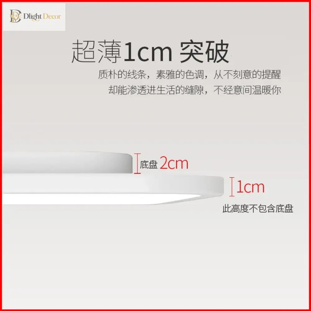 Living Room Ceiling Light - Modern Minimalist Lighting Fixture Ultra - Thin Nordic Bedroom Indoor