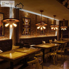 Loft Retro Industrial Iron Chandelier Pendant Lamp - Personality Fixture For Hotel Restaurant Bar