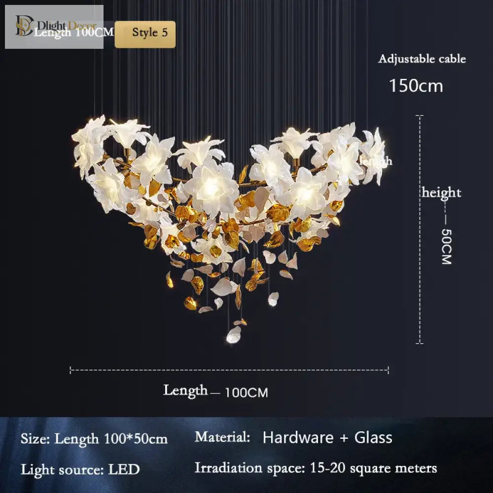 Ruibopad Loft Crystal Ceiling Chandelier - Luxury Hanging Light For Staircases Living Rooms And