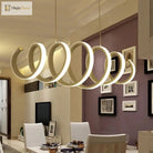 Logan Modern Spiral Pendant - White Led Light With Adjustable Brightness