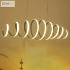 Logan Modern Spiral Pendant - White Led Light With Adjustable Brightness