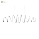 Logan Modern Spiral Pendant - White Led Light With Adjustable Brightness