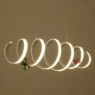 Logan Modern Spiral Pendant - White Led Light With Adjustable Brightness / 27.5’ Warm
