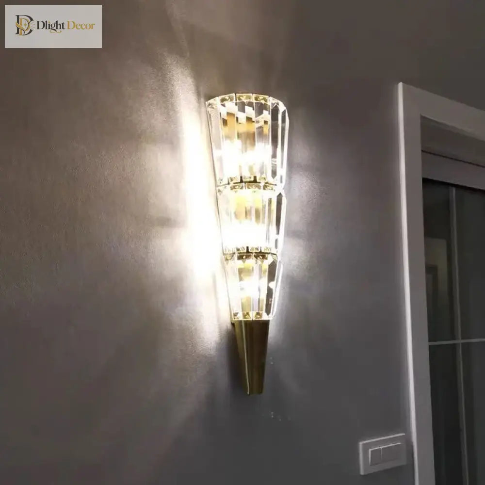 Logan - Nordic Crystal Led Wall Lamp Elegant Lighting For Parlor Bedroom And Bathroom Wall Lamp