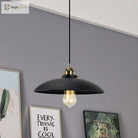 London - Modern Industrial Pendant Light With Black Saucer Shade
