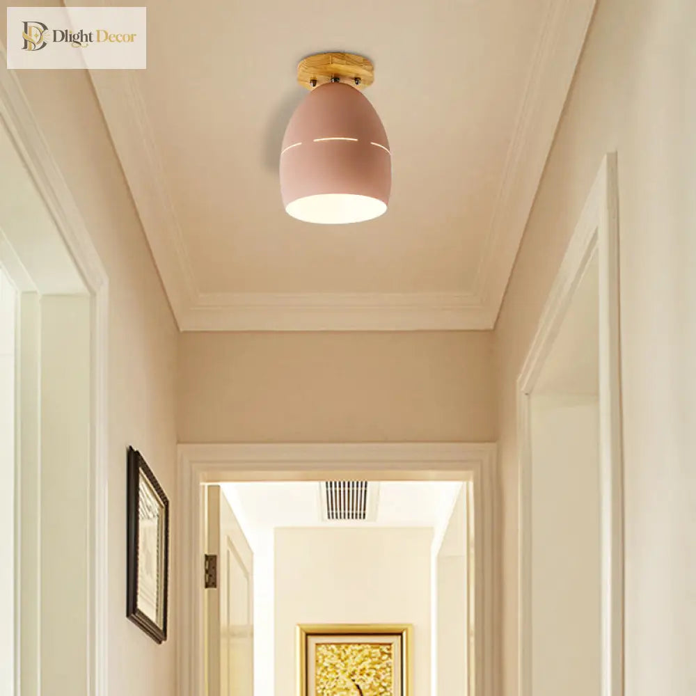 Londyn Modern Oval Semi - Flush Mount: Colorful Accent Lighting For Your Bedroom