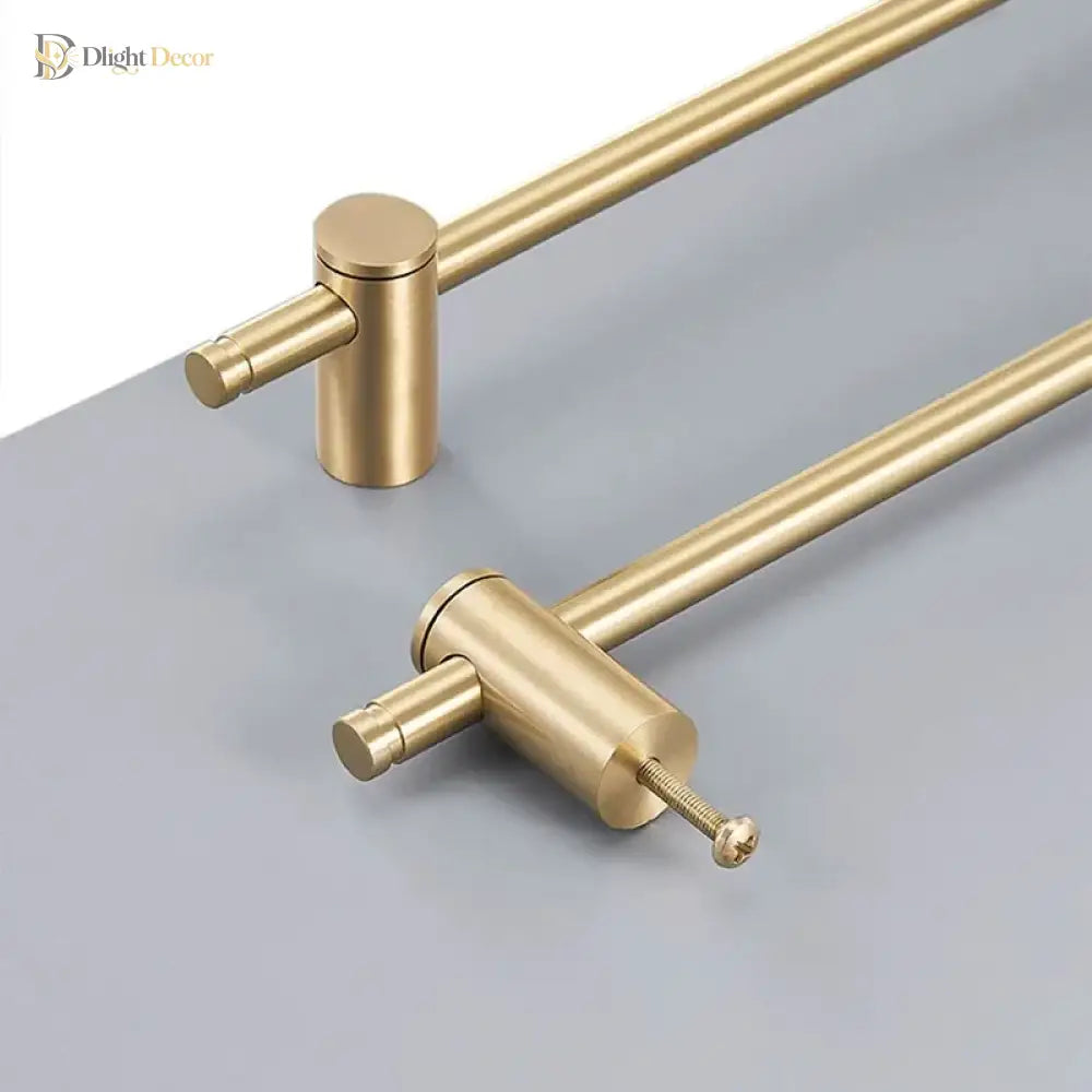 Long Gold and Black Brass Cabinet Handles – Adjustable Drawer Bar and Glass Door Pulls (265mm-1000mm) Handles