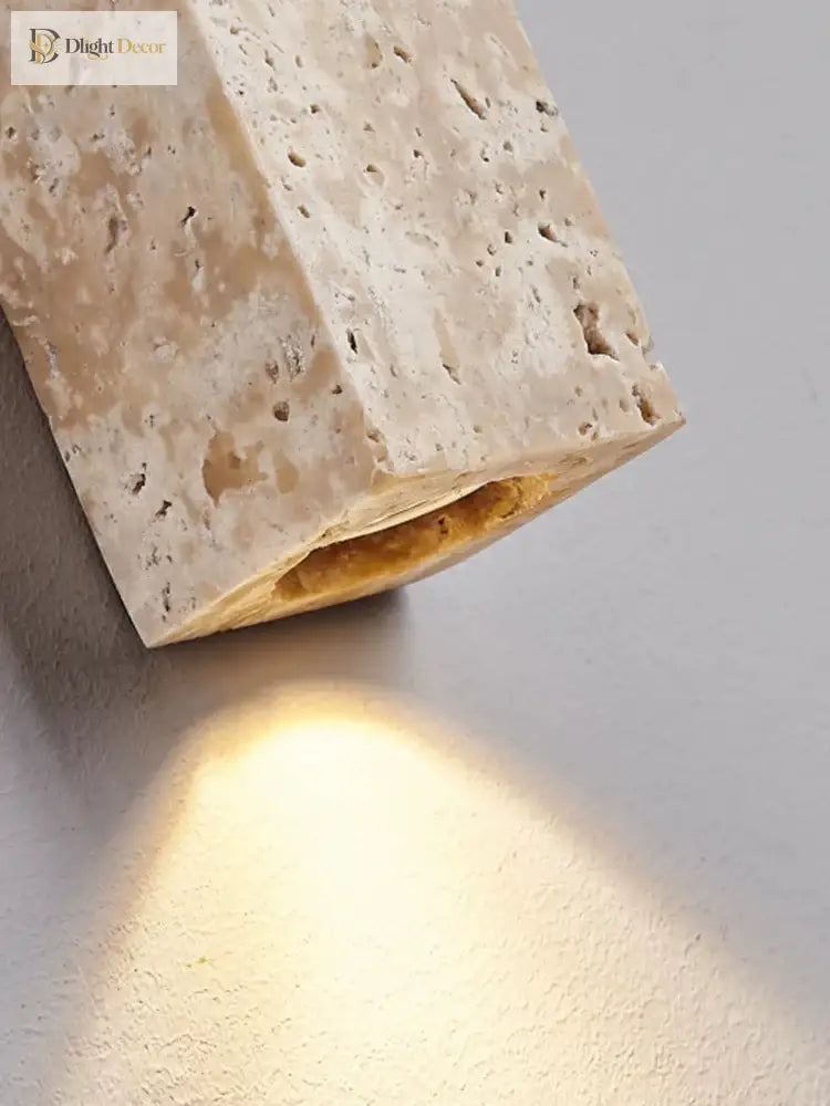 Long Wall Lamp With Led - Retro Stone Design For Bedroom Living Room And Staircase Atmosphere