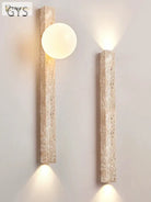 Long Wall Lamp With Led - Retro Stone Design For Bedroom Living Room And Staircase Atmosphere