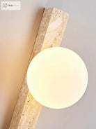 Long Wall Lamp With Led - Retro Stone Design For Bedroom Living Room And Staircase Atmosphere