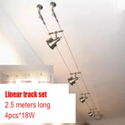 Low-Voltage Steel Wire Track Spotlights – configuration option 7