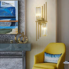 Lucy - Modern Gold Crystal Wall Lamp Bedroom Bedside Living Room Tv Hallway Staircase Luxury Art