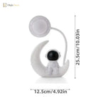 Lumibubs Astronaut Moon Desk Lamp, LED Study Light & Night Light for Kids Bedroom - WHITE / WHITE - Night Light