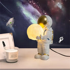 Lumibubs Astronaut Moon Table Lamp, Premium Resin Space Lamp for Kids Bedroom & Home Decor - Table Lamp