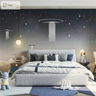 Lumibubs Astronaut Moon Table Lamp, Premium Resin Space Lamp for Kids Bedroom & Home Decor - Table Lamp